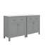 Ensemble de meuble-lavabo simple 60 po avec lavabo double 60 po-1293555846
