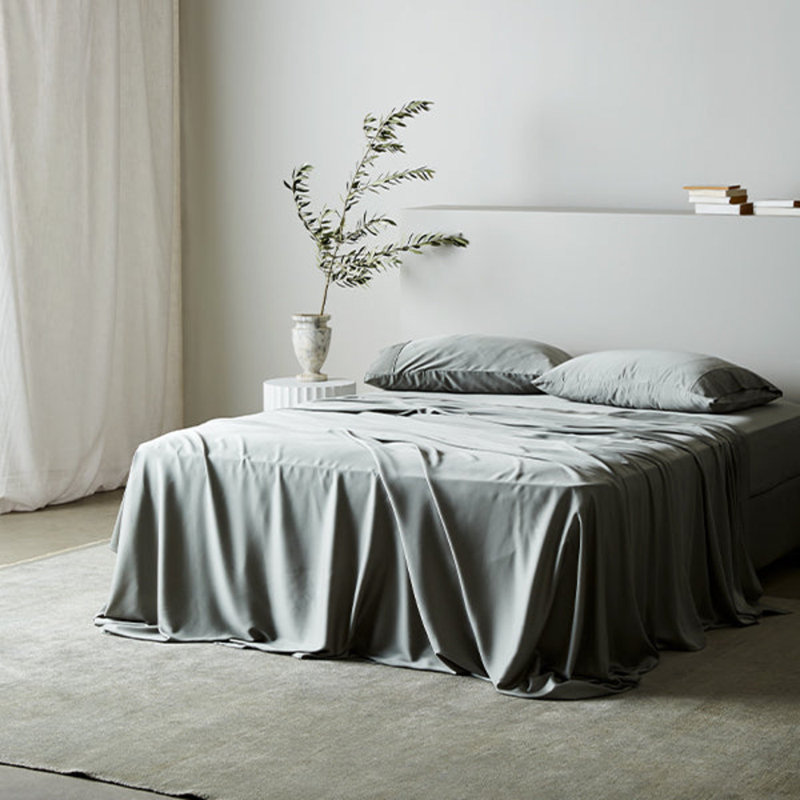 Signature Sateen Sheet Set, Sage, Queen Sheet Set with 3 Additional Pieces