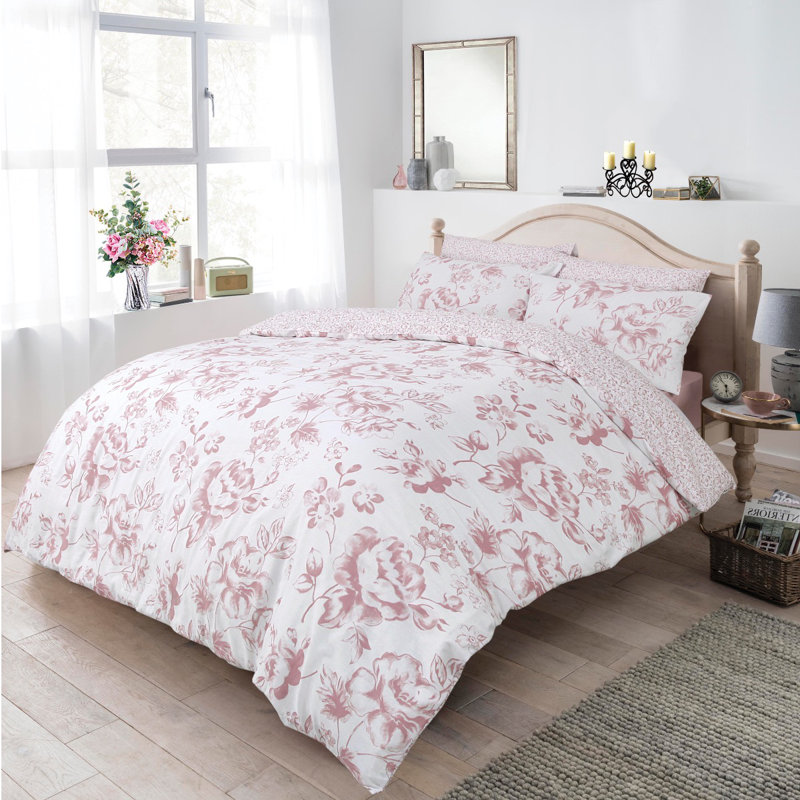 Farrow Duvet Cover Set, Single - 1 Standard Pillowcase, Grey/White