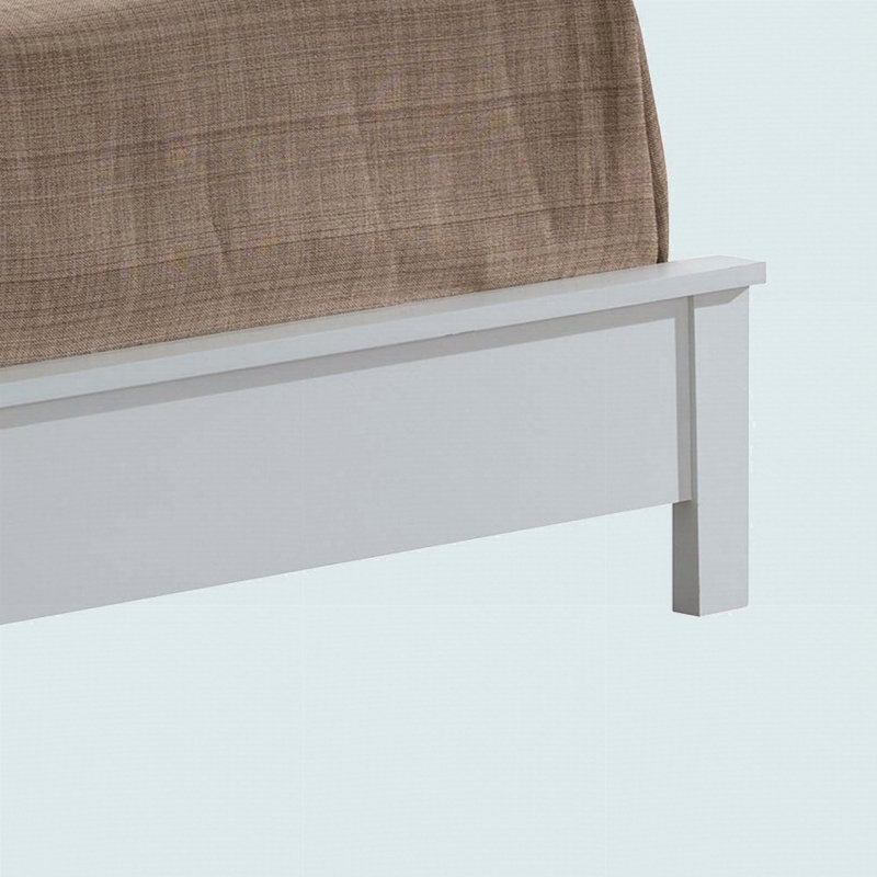 Stylish Transitional Queen Bed In White