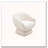 Boucle Swivel Chair, Solid Wood Frame