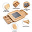 Natural Bamboo Cheese Board Set With Slate Plate & Knife Set