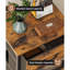 Rustic Brown 4 Drawer Chest of Drawers, 80cm Tall Fabric Bedroom Dresser, Storage Organiser Cabinet for Closet, Living Room & Entryway-926735862