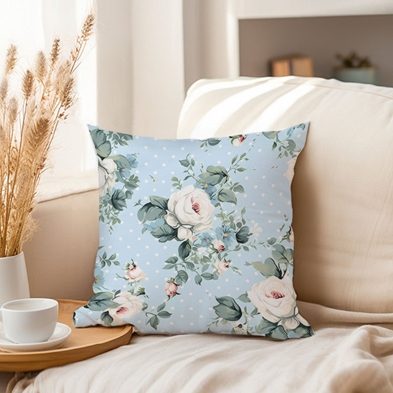 Floral Flowers Pattern III Shabby Elegance, 16"H x 16"W