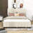 Drevaughn Queen Size Upholstered Platform Bed with Twin XL Trundle and 2 Drawers-1866652705