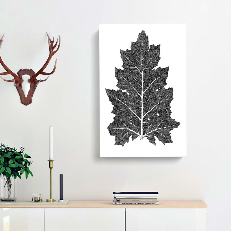 Illustration Of A Leaf by Owen Jones - Wrapped Canvas, 91cm H x 60cm W x 3cm D