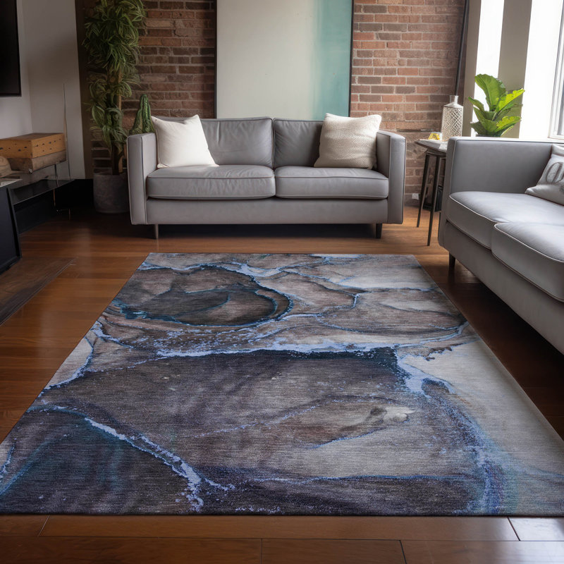 Tapis intérieur / extérieur Alfonzo avec envers antidérapant, Rectangle 5 pi x 7 pi 6 po