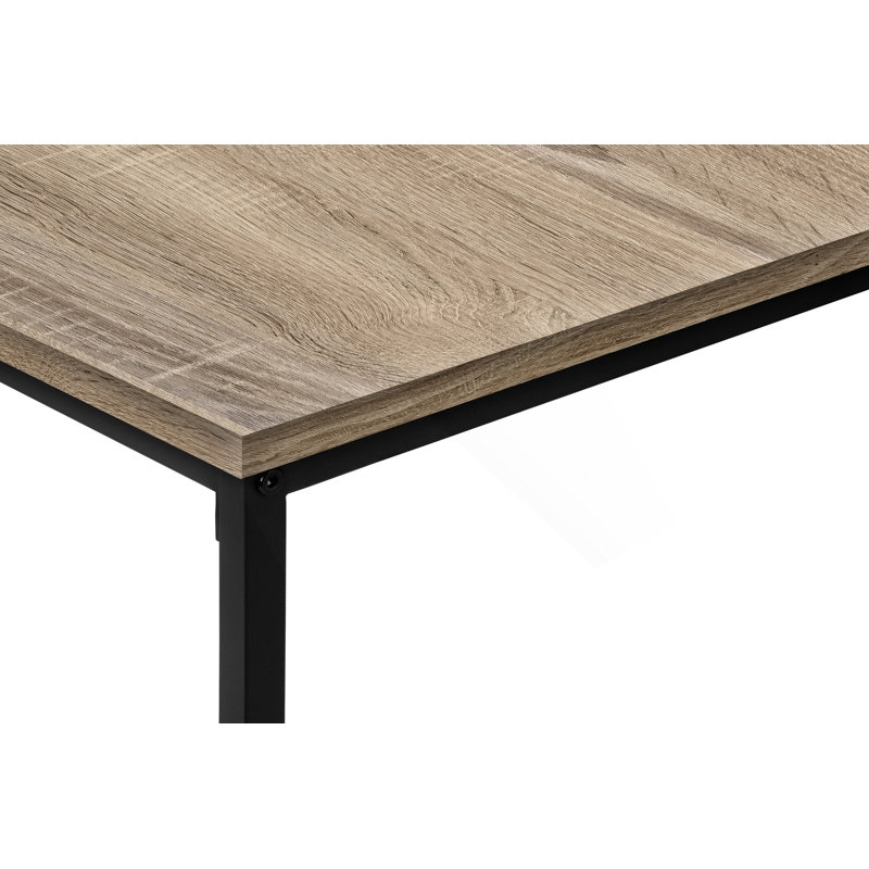 Ensemble de table basse et de table de bout contemporain 3 pièces avec plateau en stratifié durable et structure en métal élégant