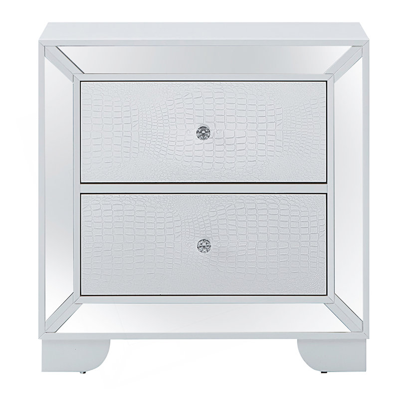 2 Drawer Nightstand, Bedroom Side Table
