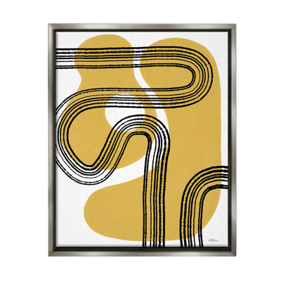 «Curved Stripes On Shapes» par Cat Thurman Designs sur toile