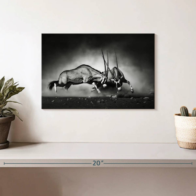 Brampt Fighting Oryx, 8" H x 12" W