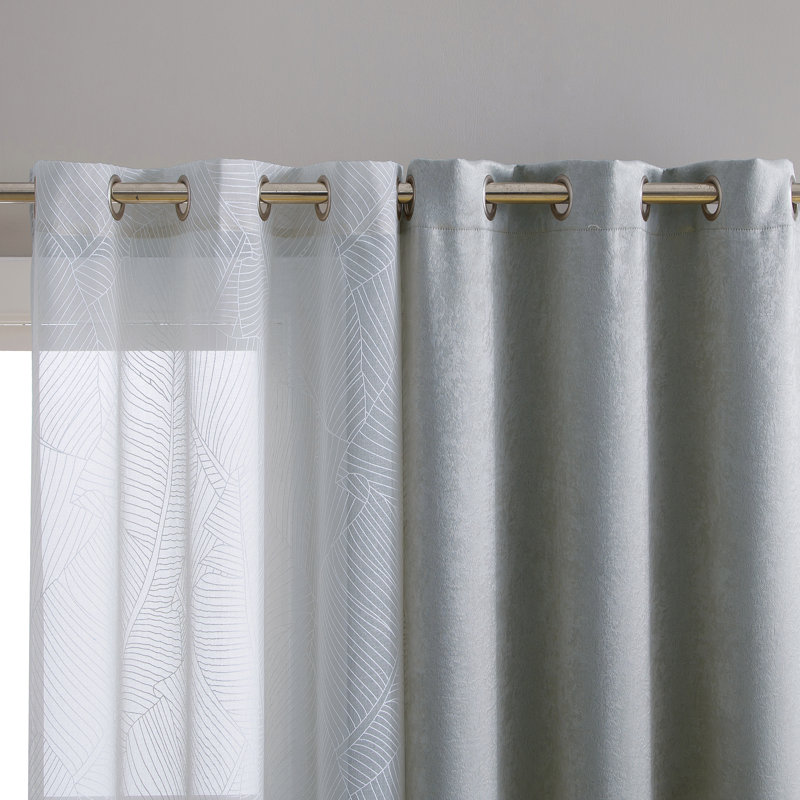 Paire de rideaux obscurcissant avec œillets Hudson, Gris, l 38 po x L 96 po