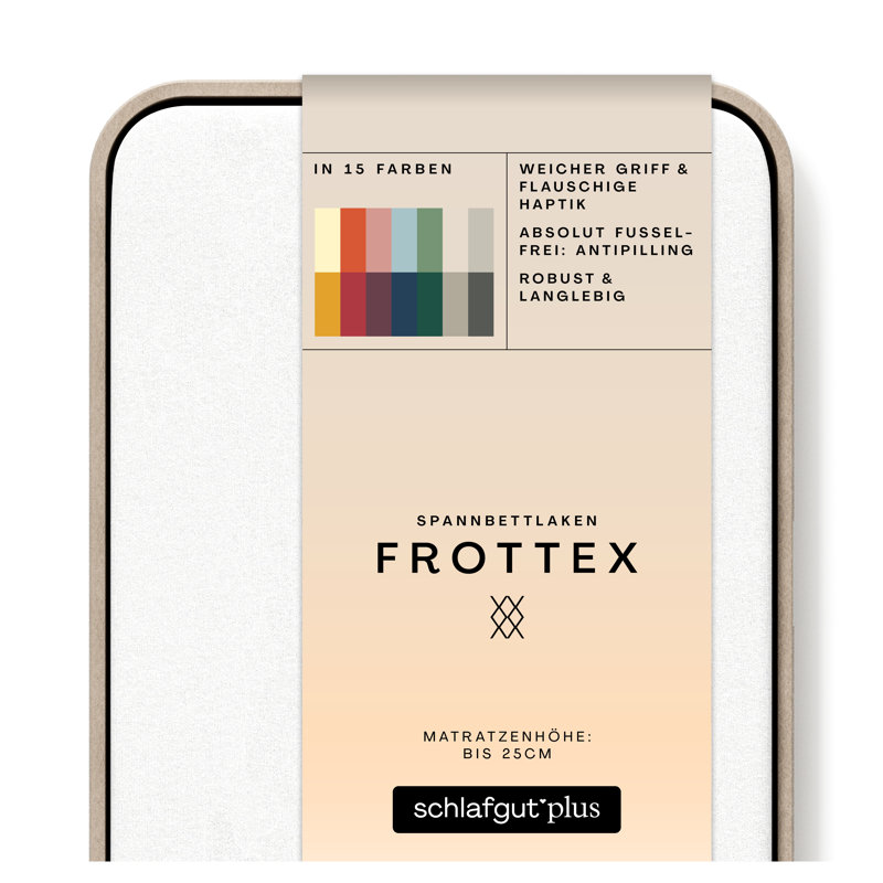 Frottee Spannbettlaken Frottex 100% Baumwolle, L 140 x 220cm - 160 x 220cm, Full-White