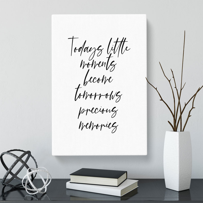 Todays Little Moments - Wrapped Canvas Print, 76cm H x 50cm W x 3cm D