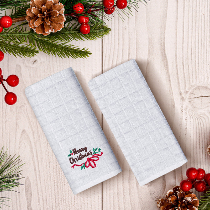Cotton Embroidered Kitchen Towel Linen Set