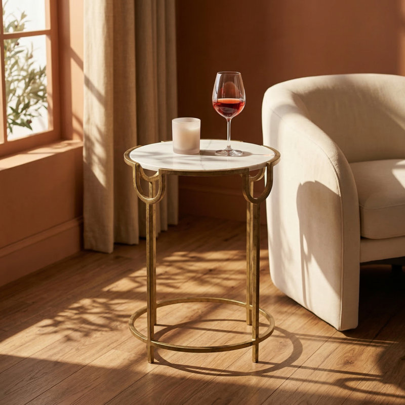 Table d'appoint en marbre Aurora