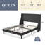 Lit plateforme tapissier Toderick avec aile de luxe et mélange de lin-985124324-985124325