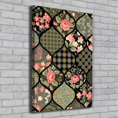 Floral Pattern - Wrapped Canvas Print
