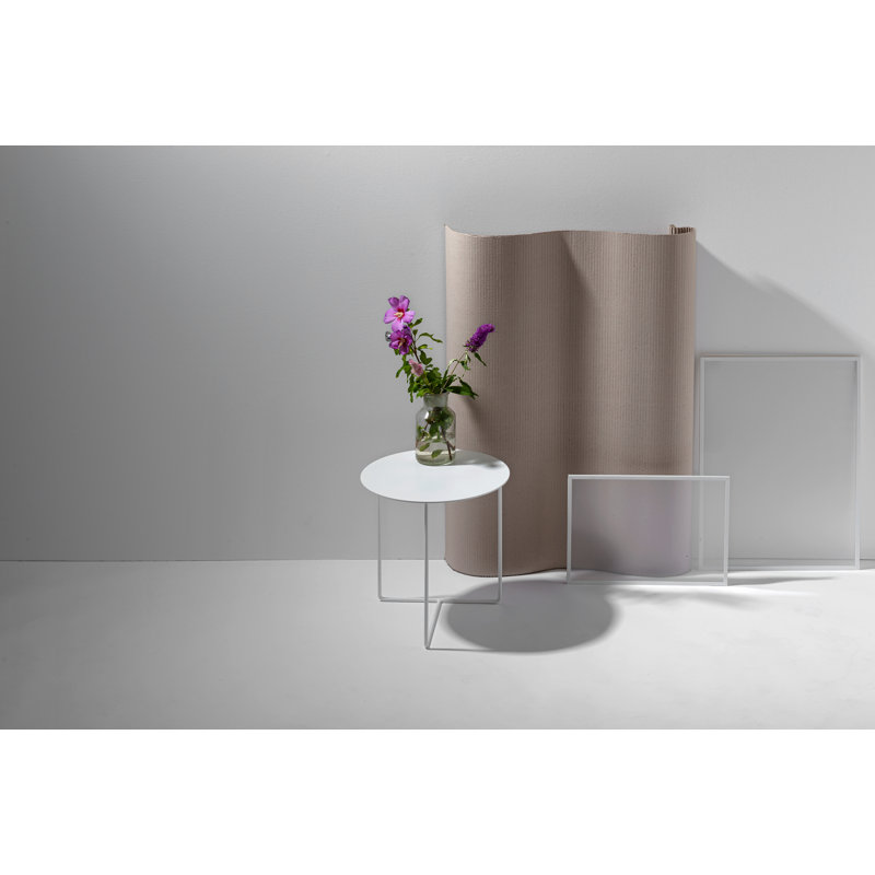 Enno Frame End Table, White