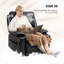 Fauteuils inclinables surdimensionnés avec massage et pivot, acier inoxydable en mousse noire