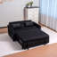 Canapé-lit réglable en velours 3 en 1 avec accoudoirs avec poches de rangement et 2 coussins pour un confort polyvalent et une efficacité d'espace