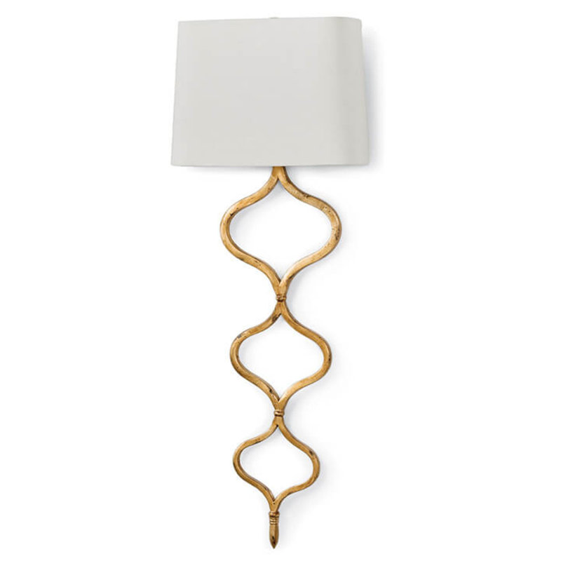 Sinuous Sconce, Gold Leaf