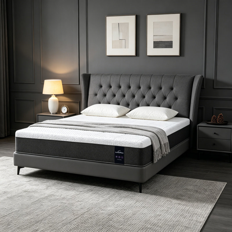 12" Medium Plush Cooling Gel Memory Form Mattress, Queen