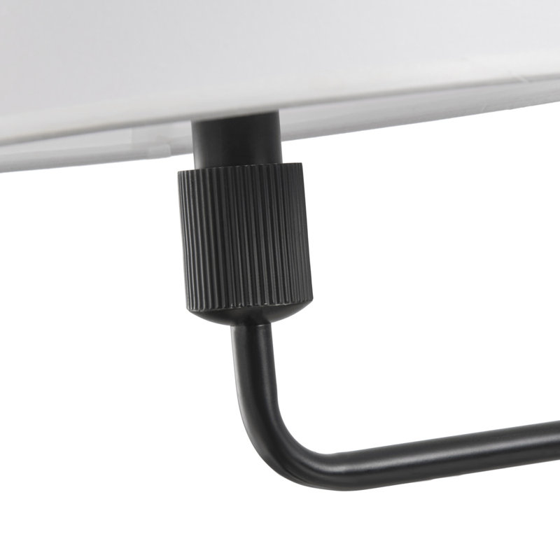 Luminaire suspendu 2 lumières en fer blanc, Noir