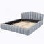 Tête de lit tapissier en velours pour lit grand lit, bleu clair-2001394258