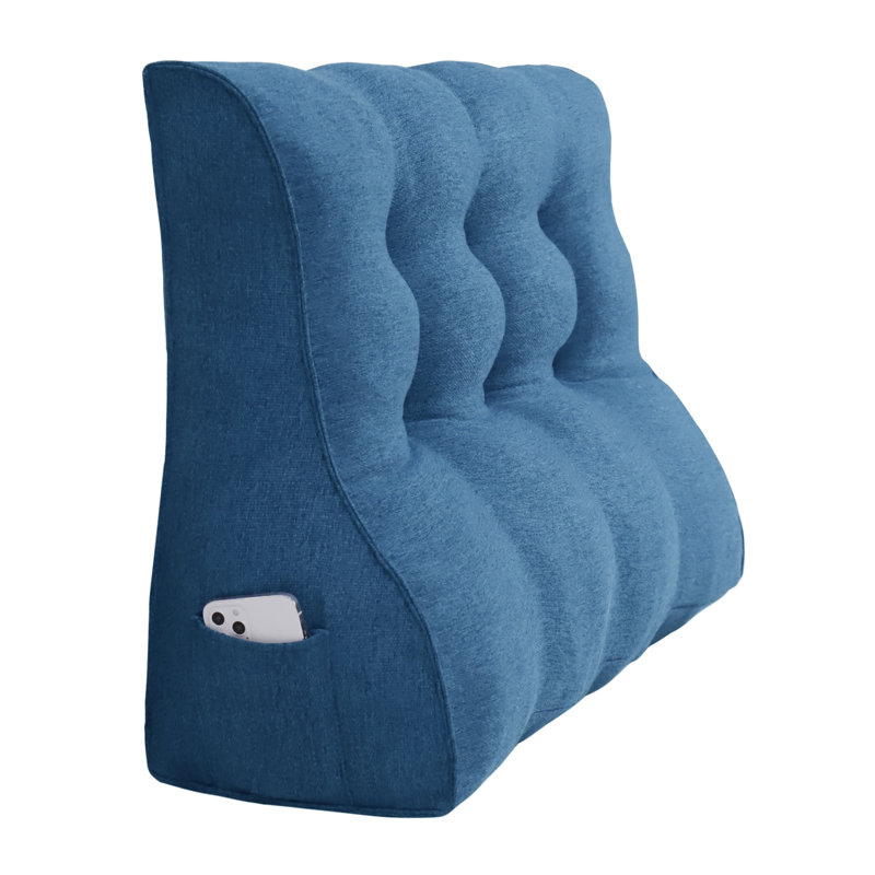 Wedge Headboard Pillow, Blue, 56cm x 100cm