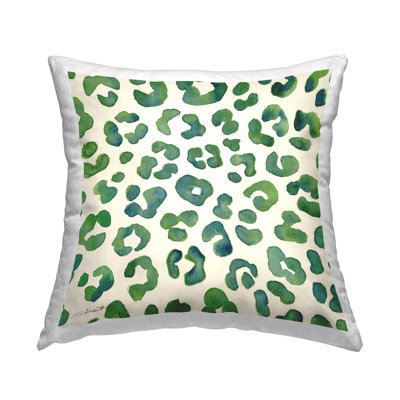 Coussin décoratif imprimé léopard vert par Stephanie Workman Marrott
