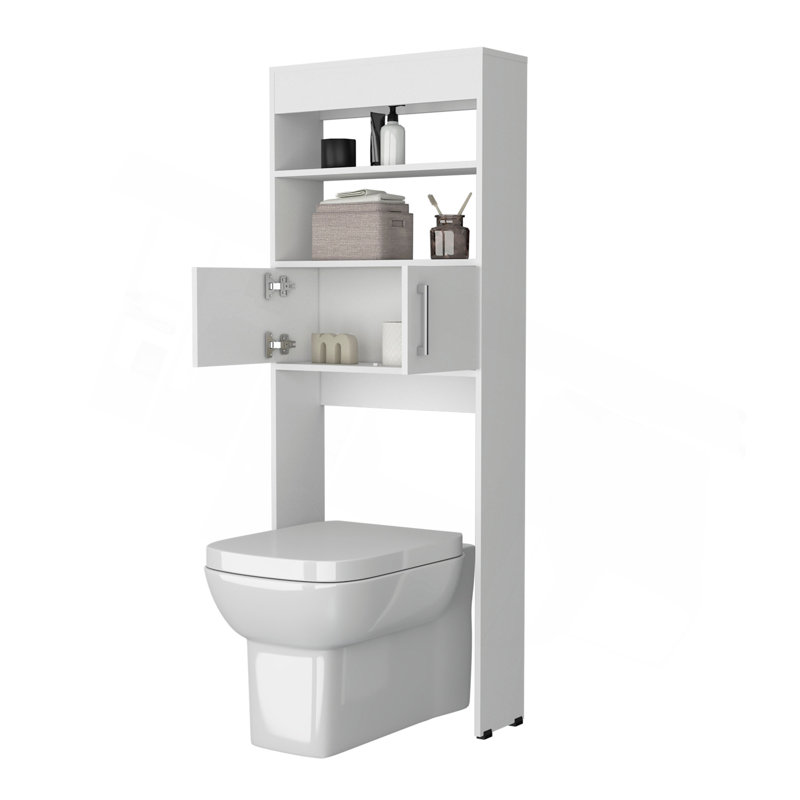 Tablette de rangement pour salle de bain 2 portes au-dessus de la toilette
