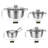MALACASA Dylan 7 Pieces Stainless Steel Non Stick Cookware Set