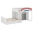 Full Bunk Bed With Storage, Wooden Bunk Bed With Storage Drawers & Wardrobe, Safety Ladder & Upholstered Guardrails-872935406