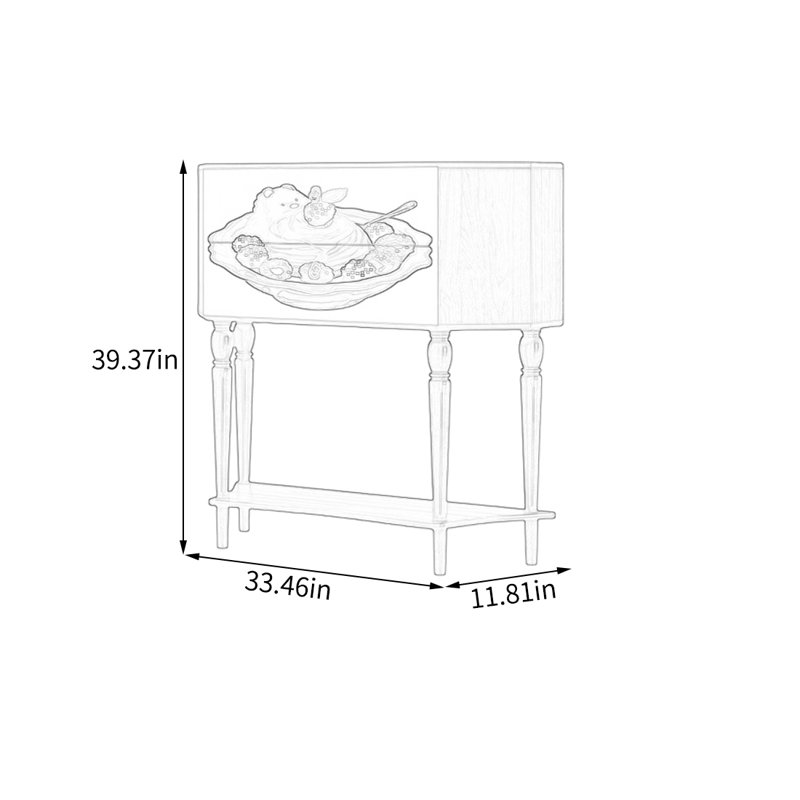 Armoire de rangement grande capacité avec tiroirs, Noyer