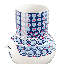 Olga Vase, Blue, H: 7.9"-860814696-860814699