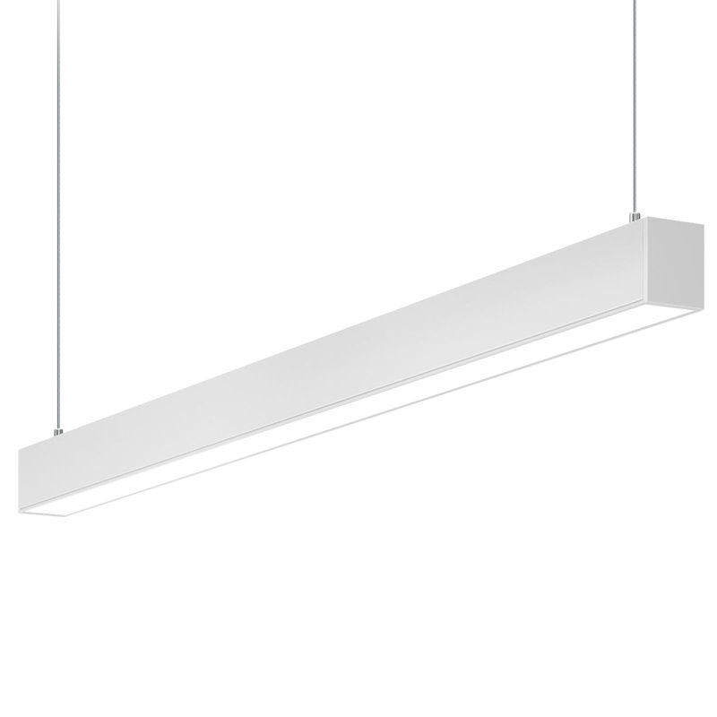 Éclairage linéaire à DEL 4 pi Barrina série 5568-0-10v, 2e génération (gradateur non inclus), raccordement sans soudure à intensité variable 45 W et 4500 Lm, éclairage de bureau à changement de couleur 3000K-6000K, blanc, 4 paquets