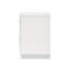 Table de chevet 2 tiroirs au fini blanc ultrabrillant