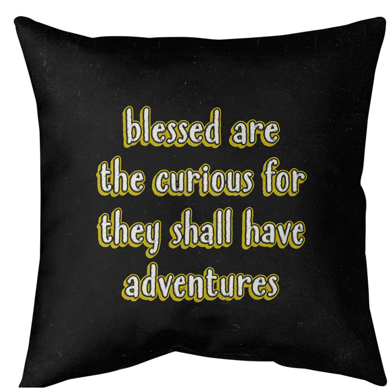 Coussin de sol curiosité inspirant, 40 po x 40 po, Jaune