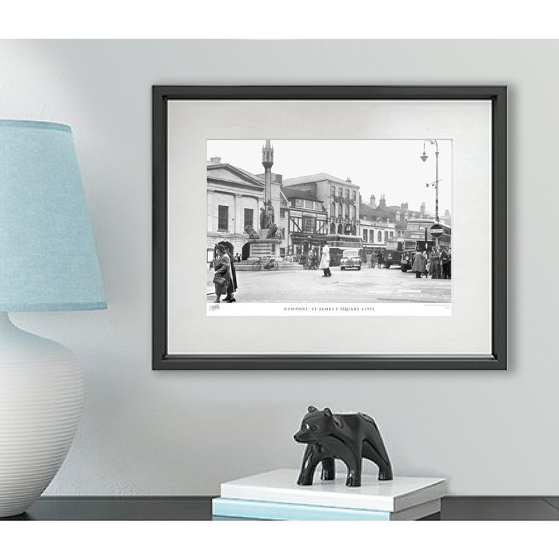 Newport, St James's Square C1955 - Single Picture Frame Print, 40cm H x 50cm W x 2.3cm D