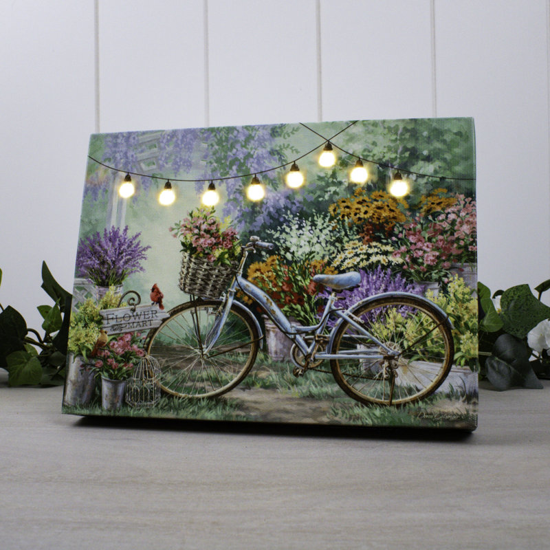 Flower Mart 8x6 Mini Lighted Easel Back Canvas