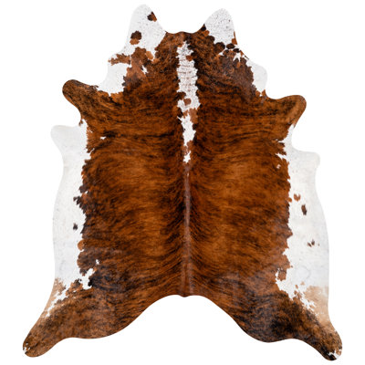 Gutirrez Brindle White Belly Cowhide Rug – Genuine Leather Area Rug