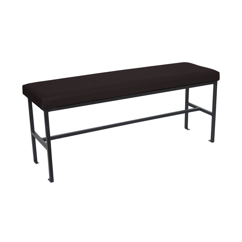 Meghan Restaurant Quality Bench with Grade 4 Vinyl Upholstery, Black Coffee