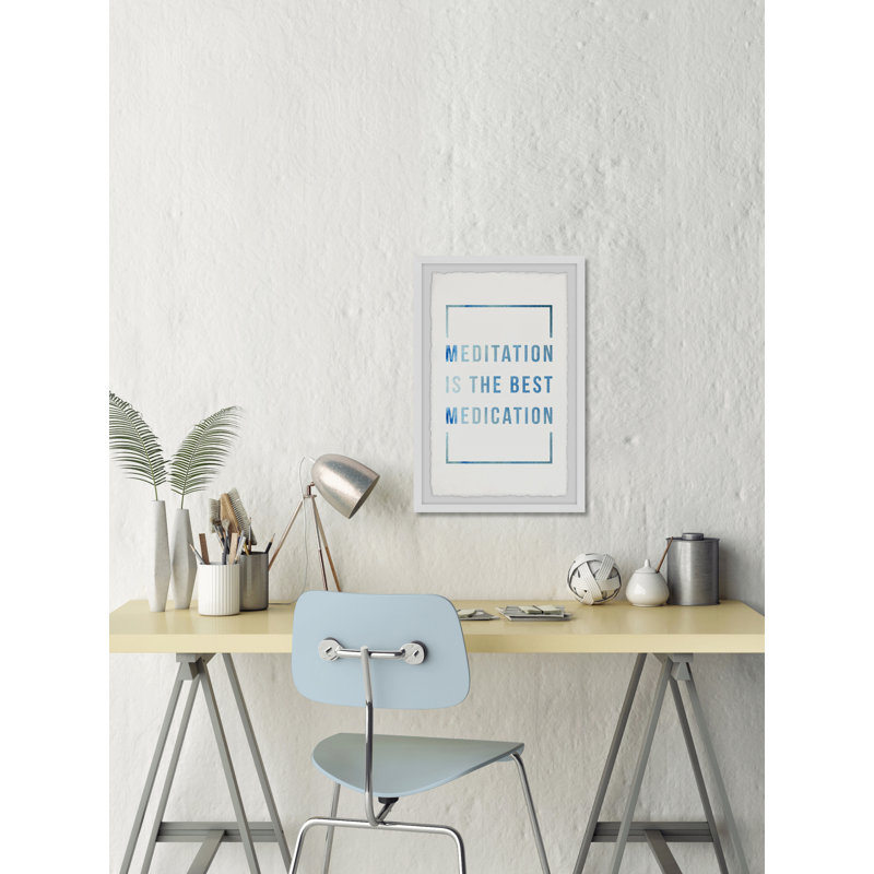 Meditation Is The Best Medication - Single Picture Frame Print, 30cm H x 20cm W