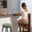 HOMCOM 360 Degree Swivel Bar Stools Set of 2 with Footrest 69 cm Tall-205694321