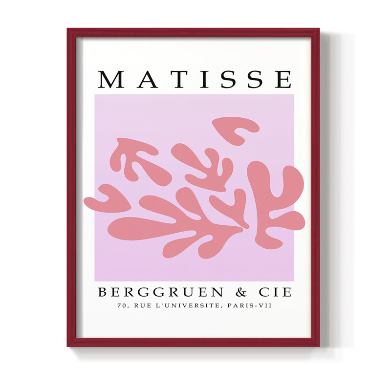 Matisse CECXLII, reproduction encadrée - bois massif, H 20 po x l 16 po, Rouge