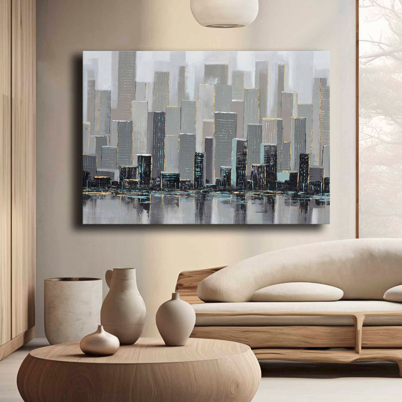 «City Skyline Reflection», art mural