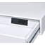 Bureau d'écriture Coleen blanc ultrabrillant et chromé avec USB (sans la chaise de bureau)-51973700