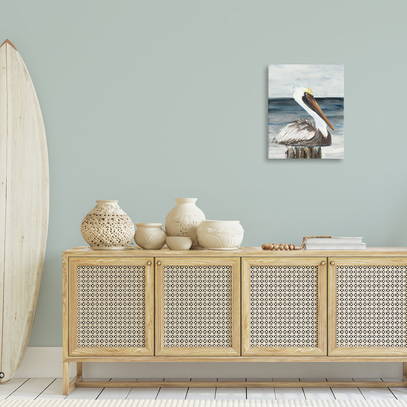 «Resting Beach Pelican» par Julie DeRice, H 20 po x l 16 po