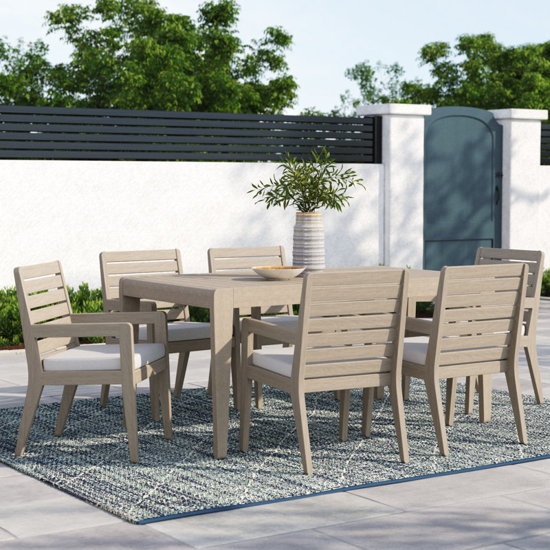 Ojai 40'' Rectangular 6 - Person Outdoor Dining Set with Cushions
